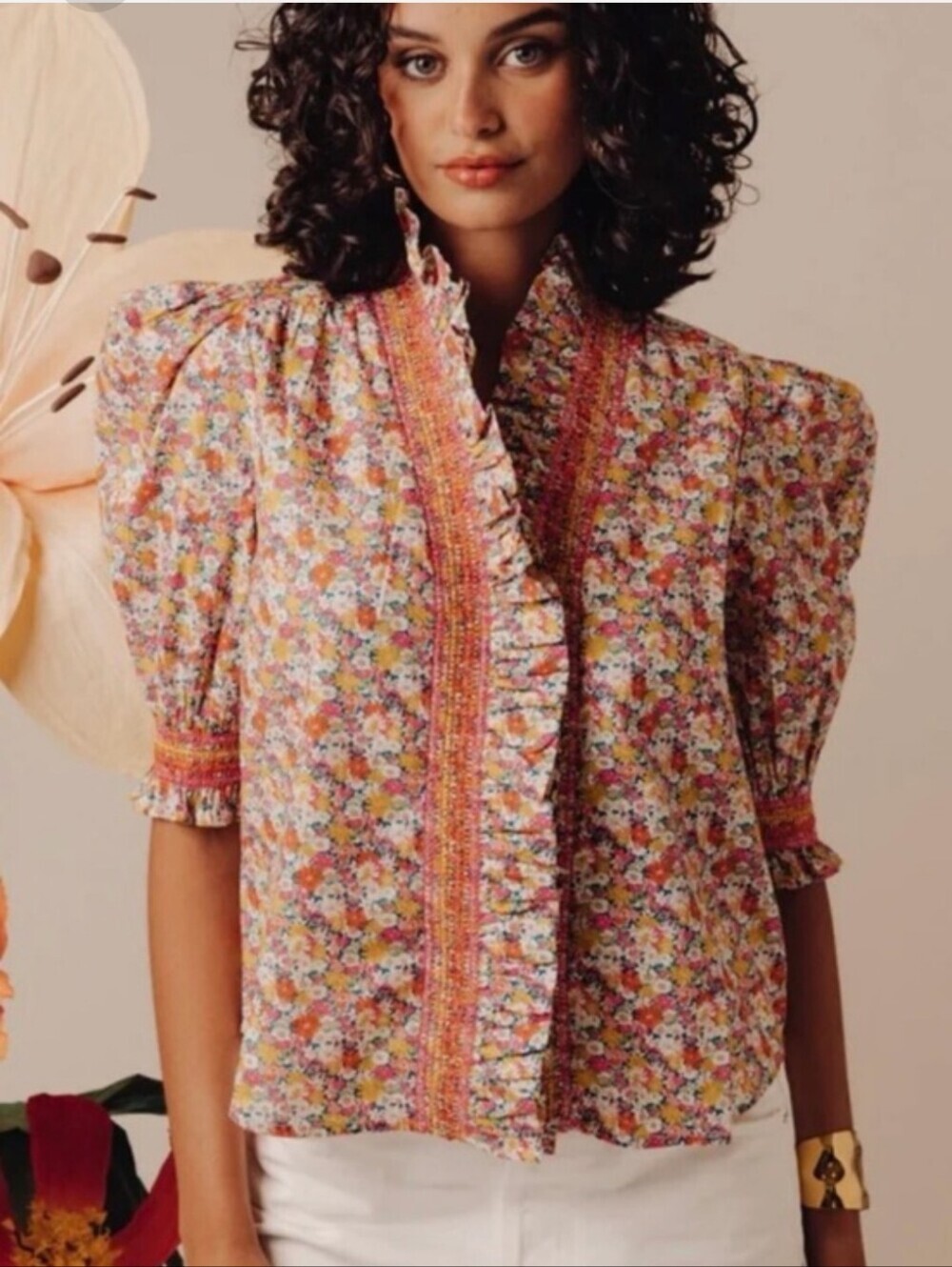 Love The Label Zuri Top Libby Print Liberty Fabrics Floral Ruffle Embroidered